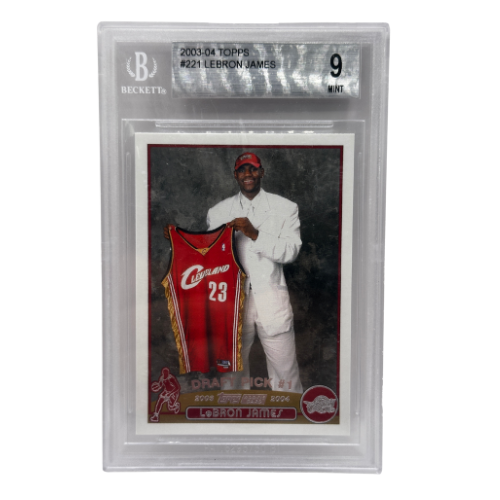2003-04 Topps LeBron James Rookie RC #221 Cavaliers BGS 9