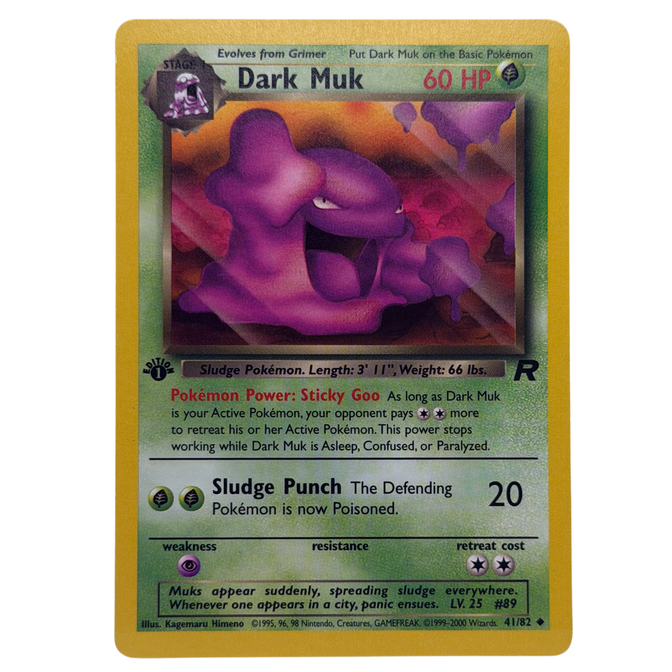 Pokemon TCG: Dark Muk Team Rocket 41/82 Uncommon 1st Edition LP/NM