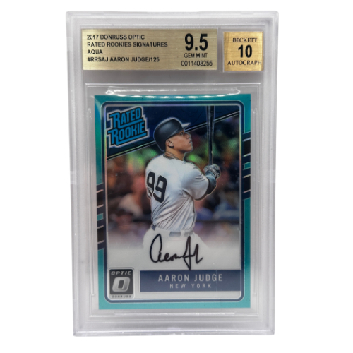 2017 Panini Donruss Optic Aaron Judge Rated Rookie Auto /125 BGS 9.5/10