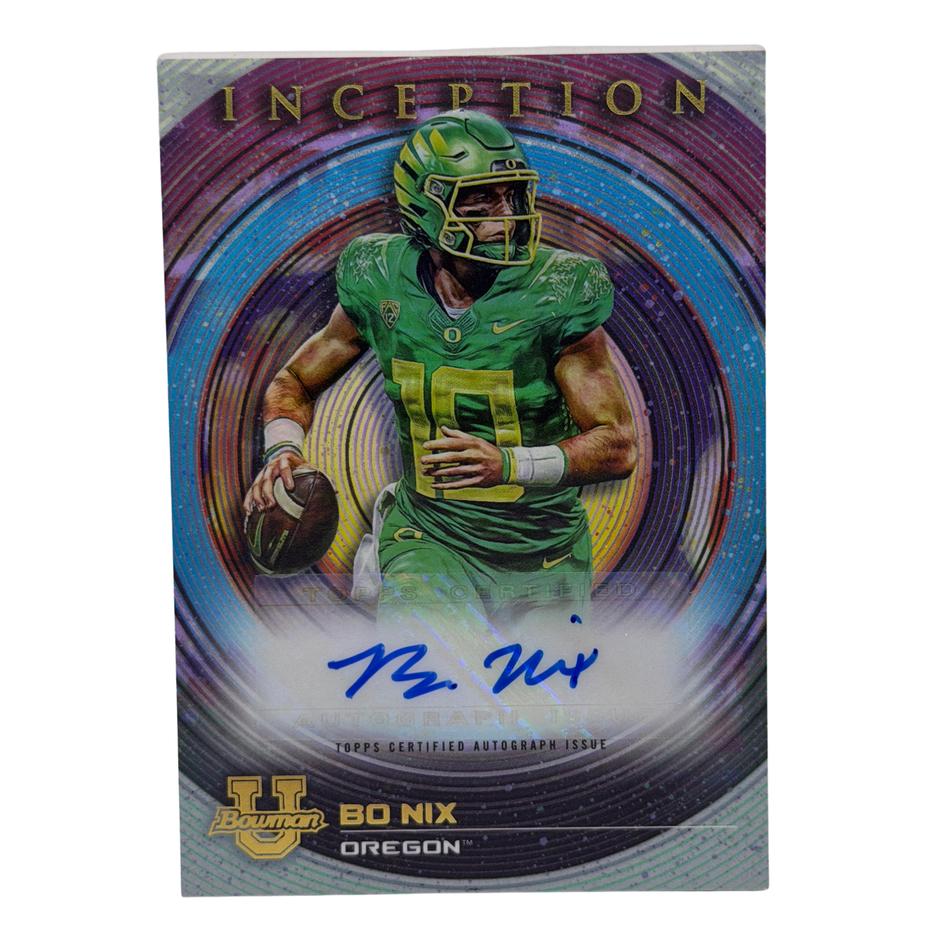 2022-23 Bowman Inception University Bo Nix Auto Autograph #BIA-BN