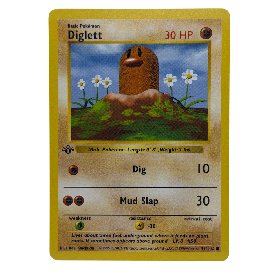 Pokemon TCG: Diglett 47/102 1st Edition Shadowless Base Set LP/NM