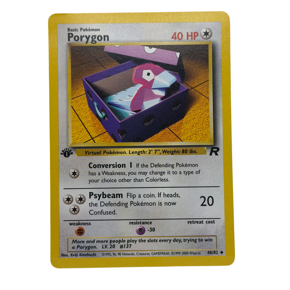 Pokemon TCG: Porygon 1st Edition 48/82 Team Rocket Regular LP