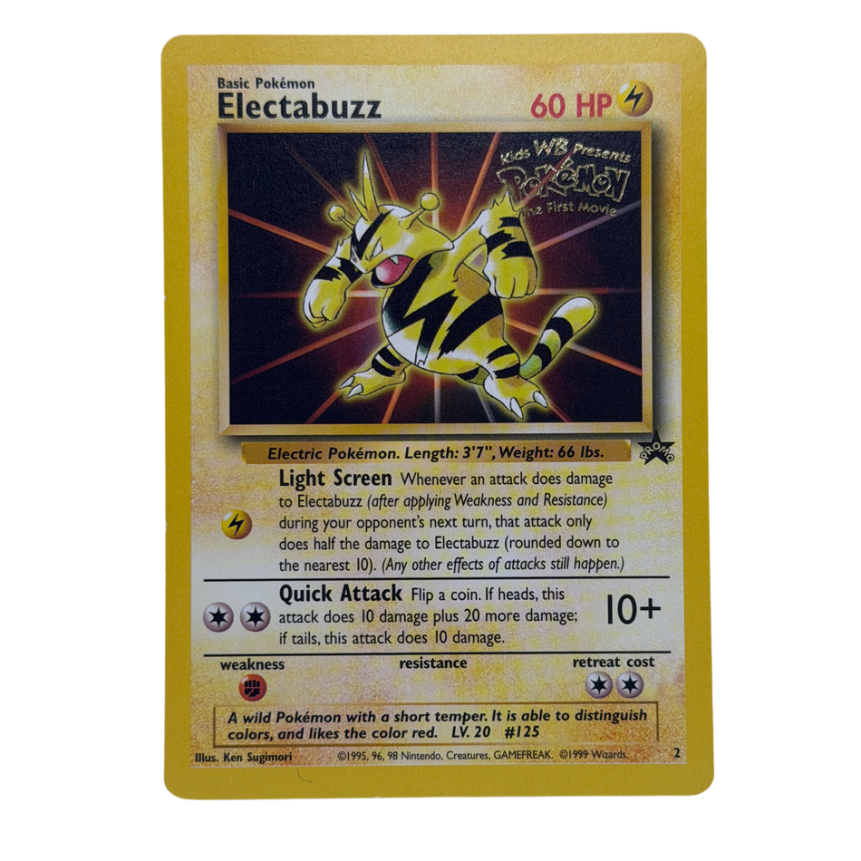 Pokemon TCG: Electabuzz #2 Black Star Movie Promo 1999 WOTC LP/NM