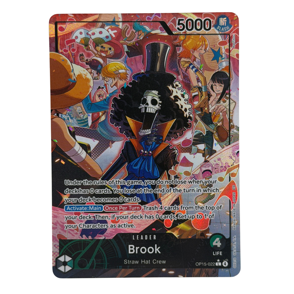 Bandai: One Piece Brook Alt Art Leader OP15-022 Adventure on Kami’s Island NM