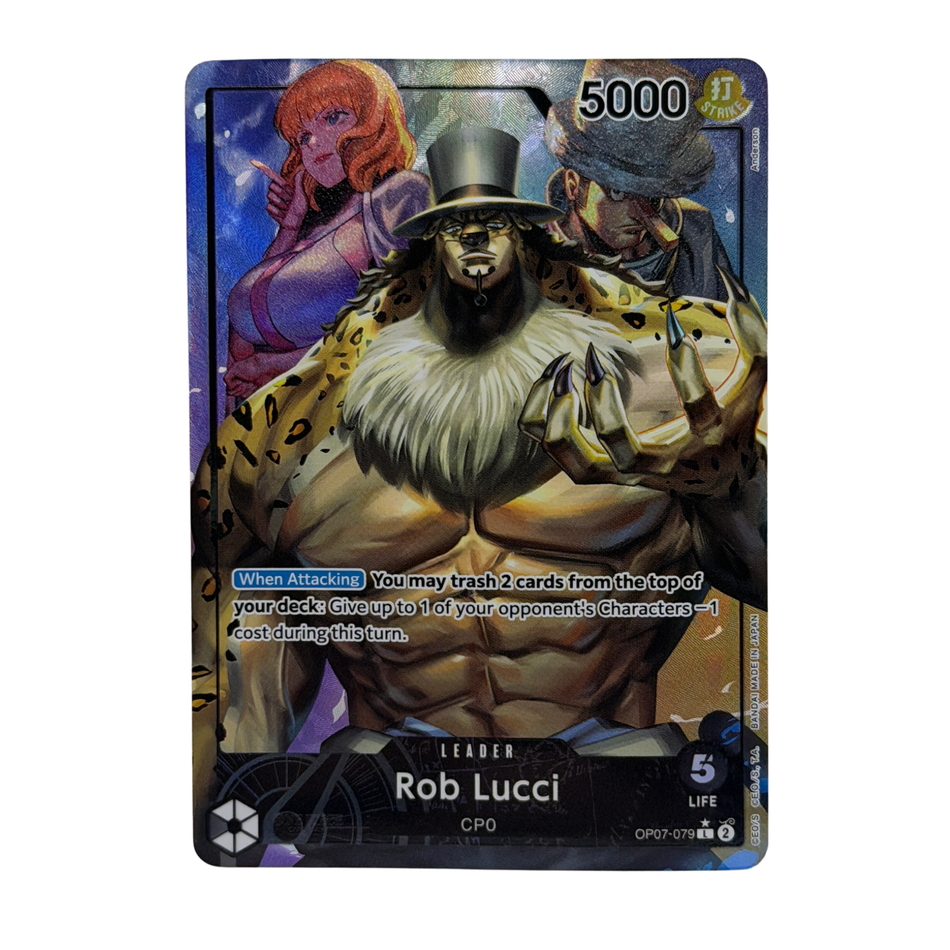 Bandai: One Piece Rob Lucci Leader Alt Art OP07-079 500 Years into the Future NM