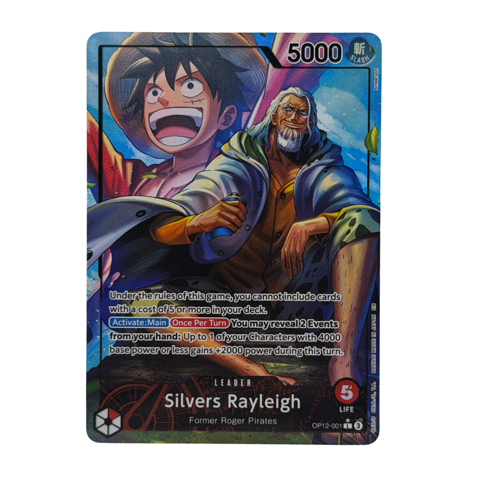 Bandai: One Piece Silvers Rayleigh (Alt Art) OP12-001 Legacy of the Master Foil NM