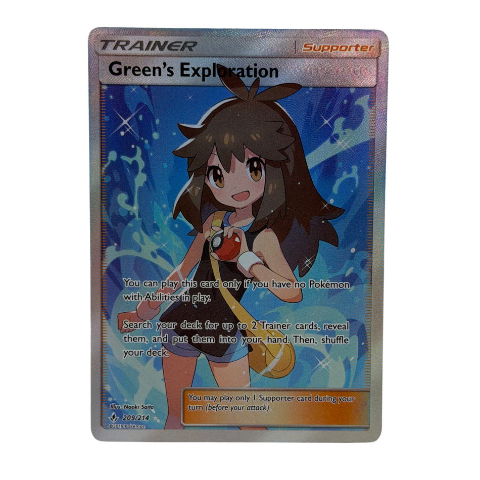 Pokémon TCG: Green's Exploration 209/214 2019 Sun & Moon Unbroken Bonds NM