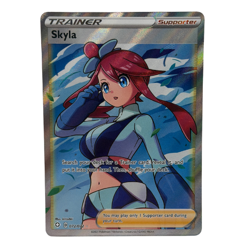 Pokemon TCG: Skyla Full Art Trainer Holo 072/072 Shining Fates NM