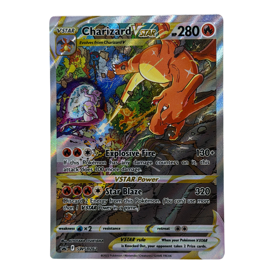 Pokemon TCG: Charizard VSTAR SWSH262 Full Art Holo Promo Card NM