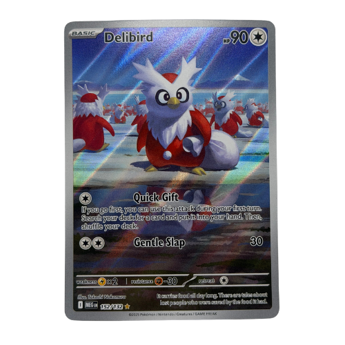 Pokemon TCG: Delibird Illustration Rare ME01: Mega Evolution 152/132 NM