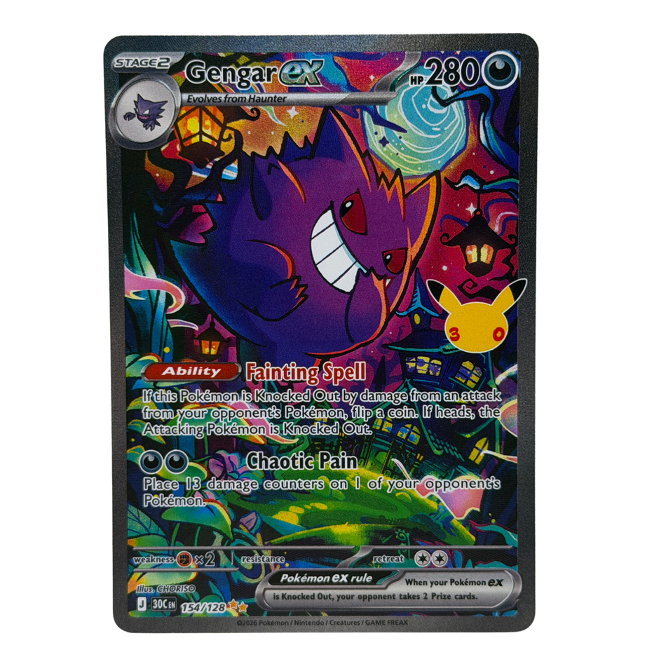 Pokémon TCG: Gengar Ex 154/128 SIR 30th Anniversary NM
