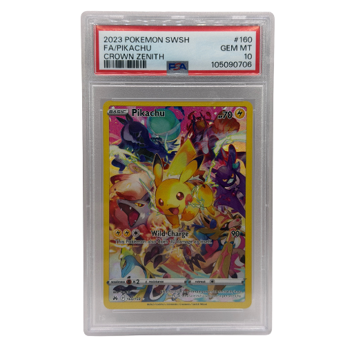 Pokemon TCG: 2023 Crown Zenith FA Pikachu SWSH PSA 10 #160
