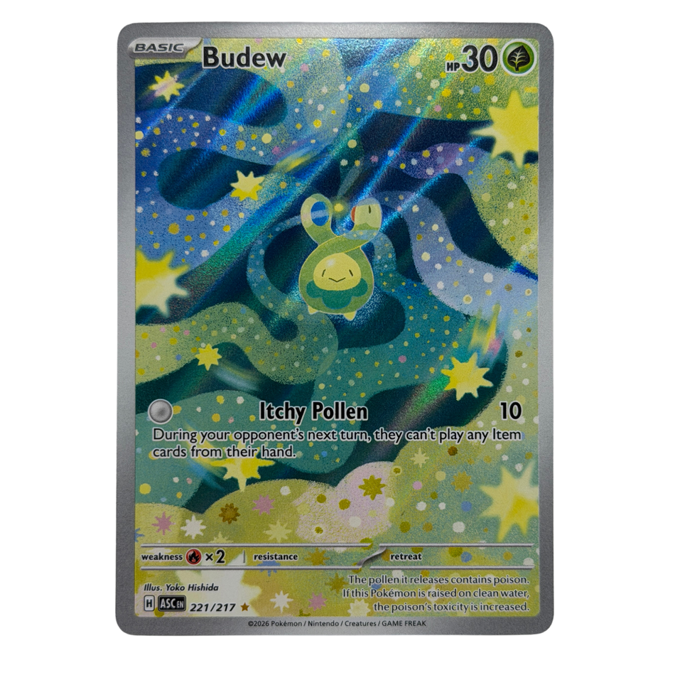 Pokemon TCG: Budew 221/217 Illustration Rare Ascended Heroes NM