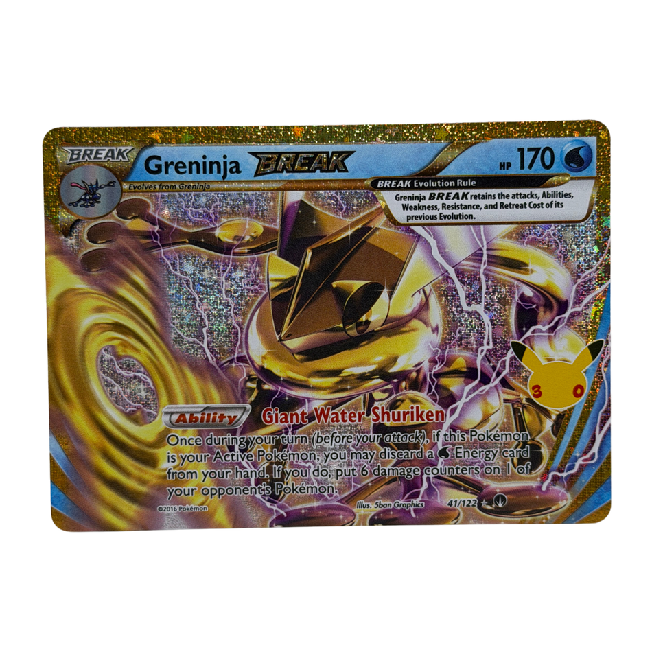 Pokemon TCG: 30th Anniversary Greninja Break 41/122 Full Art Rare Holo NM