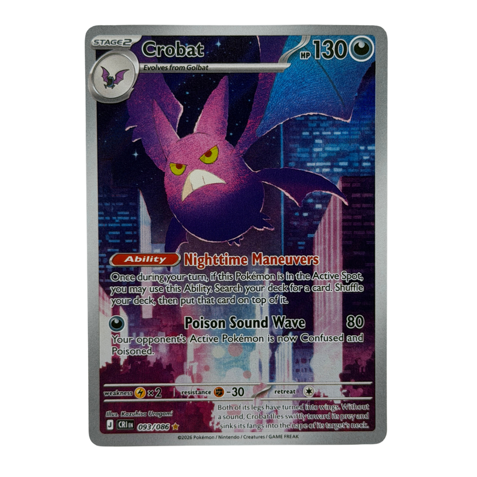 Pokemon TCG: Crobat 093/086 Illustration Rare Chaos Rising NM