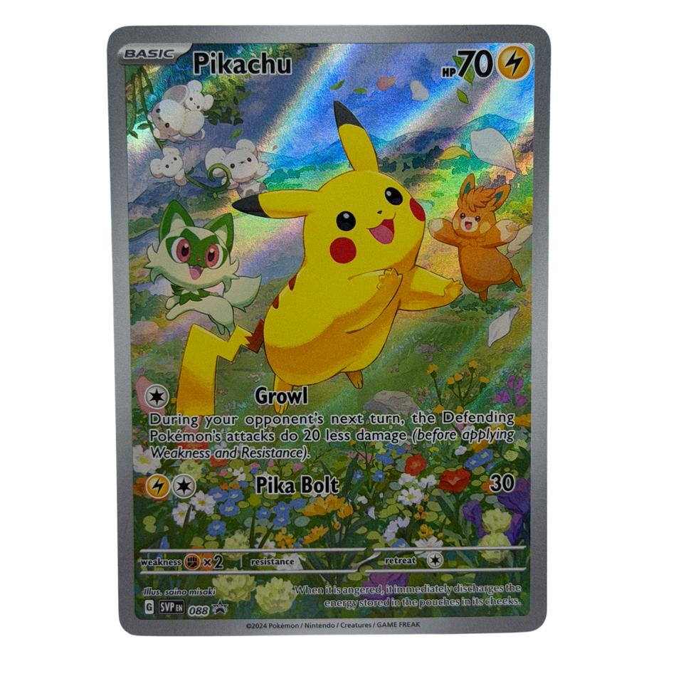 Pokemon TCG: Pikachu 088 SVP Scarlet & Violet Promo Full Art Holo NM
