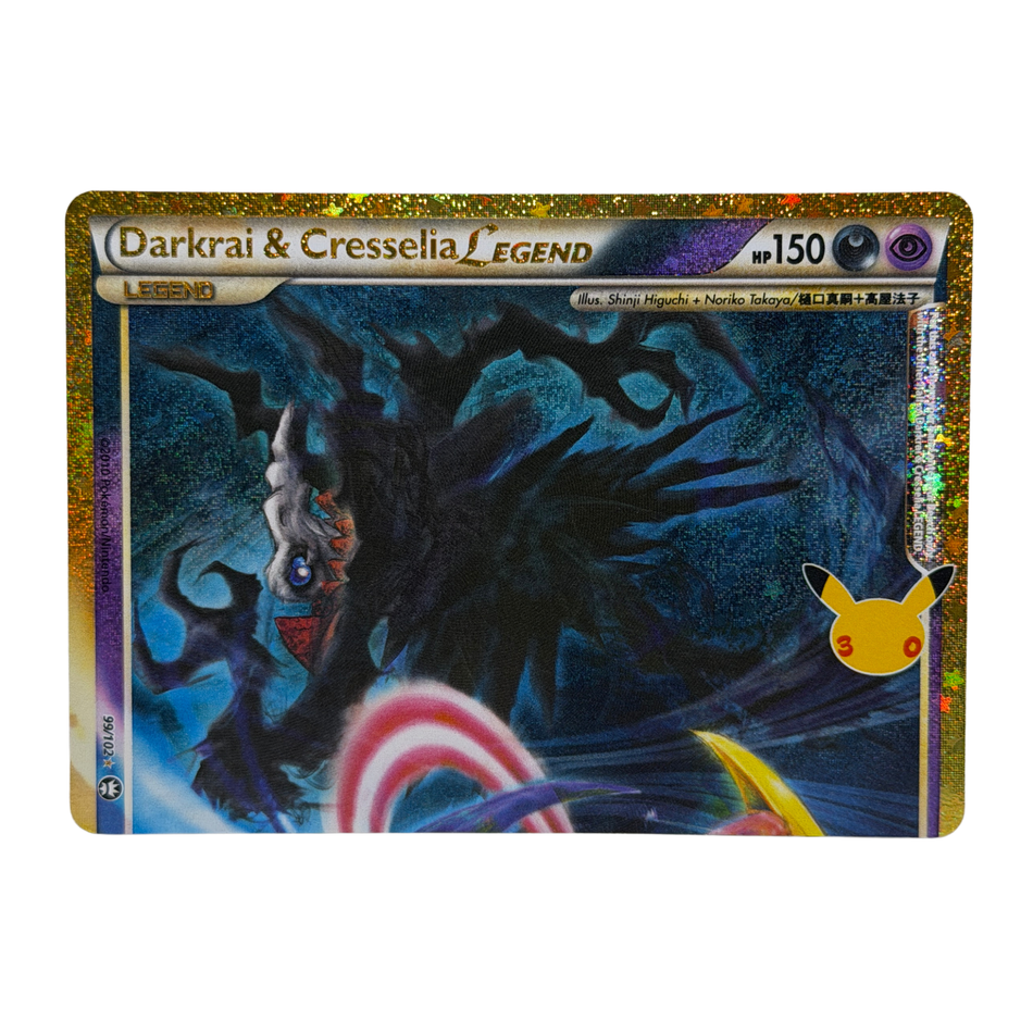 Pokemon TCG: Darkrai and Cresselia Legend Card 99/102 Top Half 30th Anniversary NM