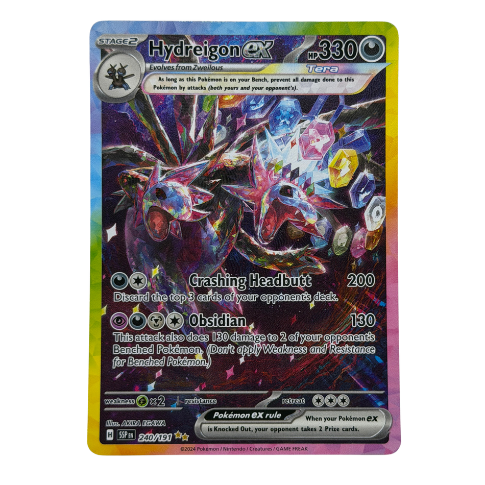 Pokemon TCG: Hydreigon ex SV08: Surging Sparks Holo SIR 240/191 NM