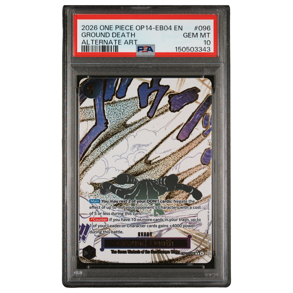2026 One Piece OP14-EB04 Ground Death Alternate Art #096 PSA 10