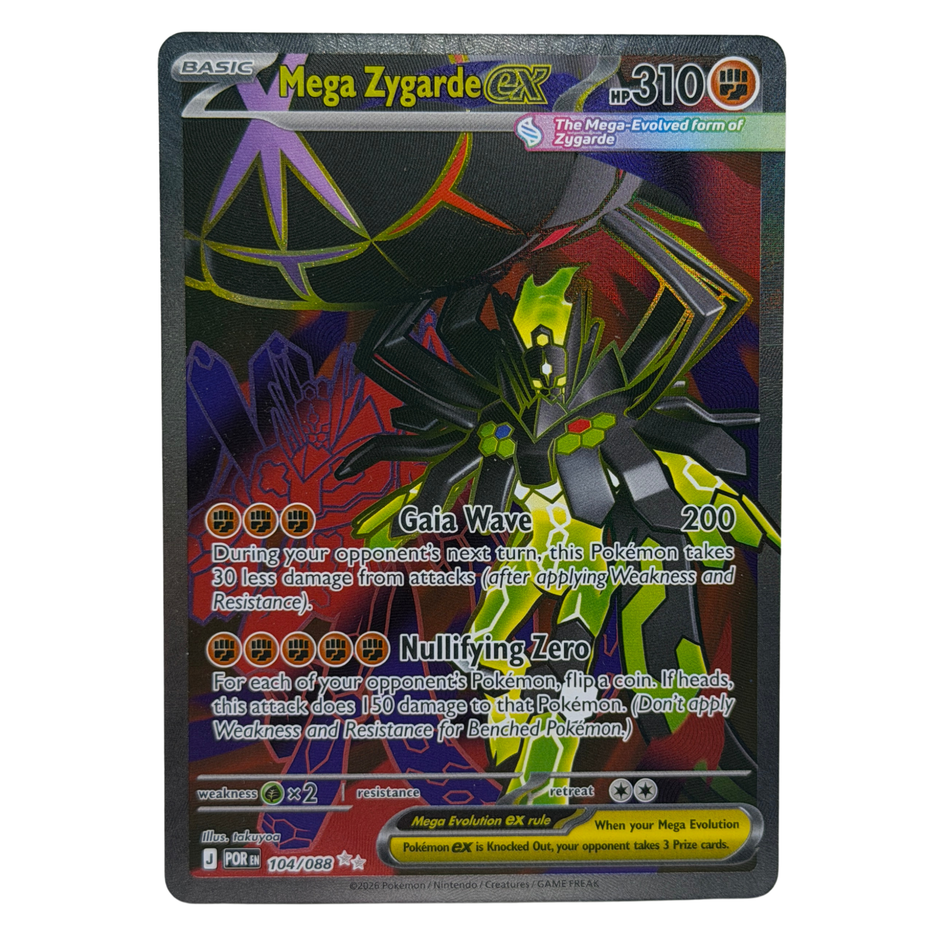 Pokemon TCG: Mega Zygarde ex 104/088 Me03: Perfect Order Holo NM