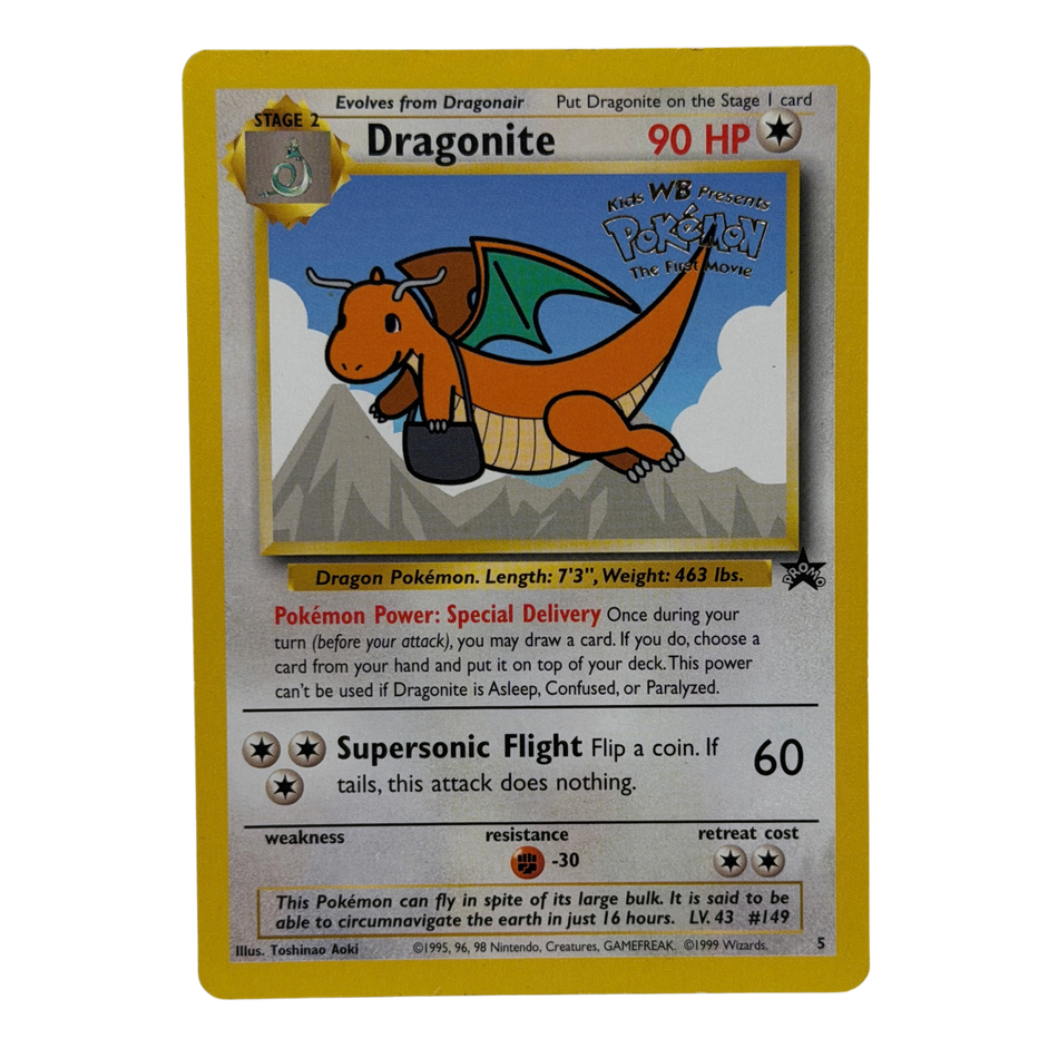 Pokémon TCG: Dragonite WB Kids Presents The First Movie Promo LP/NM