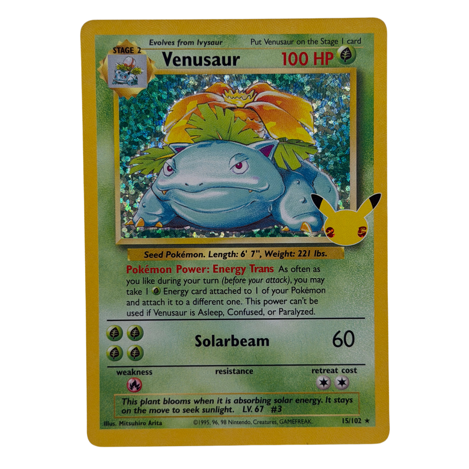 Pokemon TCG: Venusaur 15/102 Celebrations: Classic Collection Holo NM