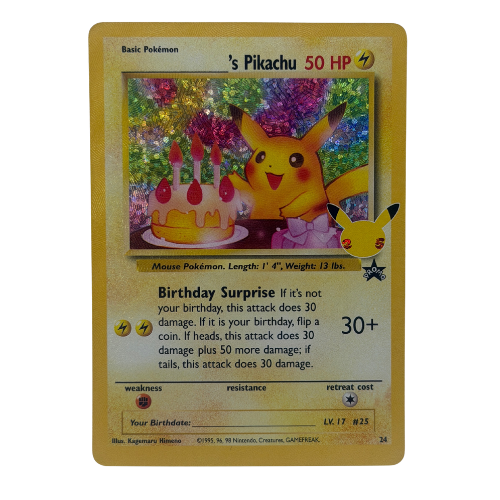 Pokemon TCG: Birthday Pikachu Holo 24 Celebrations Classic Collection NM