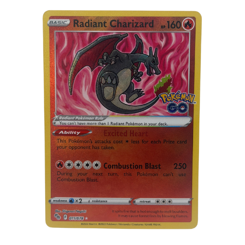 Pokemon TCG: Radiant Charizard 011/078 Shiny Holo Rare Pokemon NM