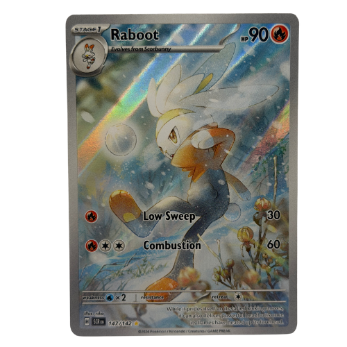 Pokemon TCG: Raboot 147/142 Sv07: Stellar Crown Holo Illustration Rare NM