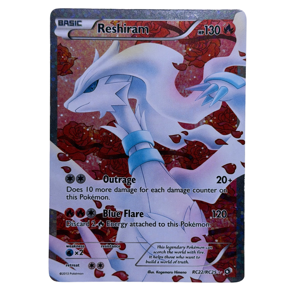 Pokemon TCG: Reshiram Full Art RC22/RC25 Radiant Collection MP