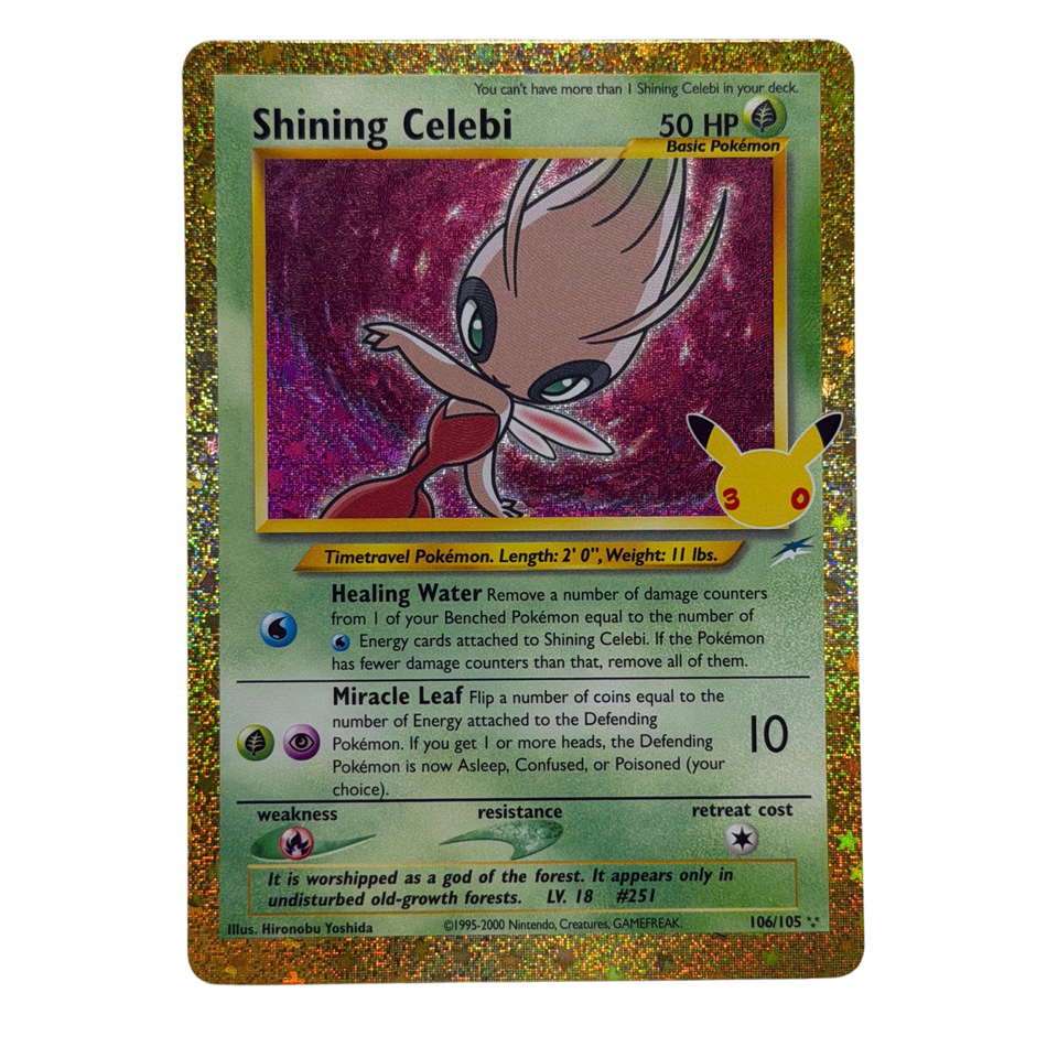 Pokemon TCG: Shining Celebi 106/105 Pokemon 30th Anniversary NM