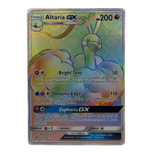 Pokémon TCG: Altaria GX 72/70 Rare Rainbow Dragon Majesty NM