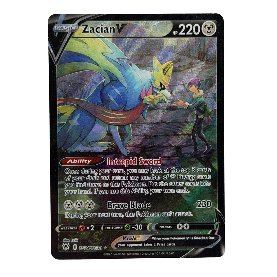 Pokemon TCG: Zacian V TG21/TG30 Astral Radiance Trainer Gallery Holo NM