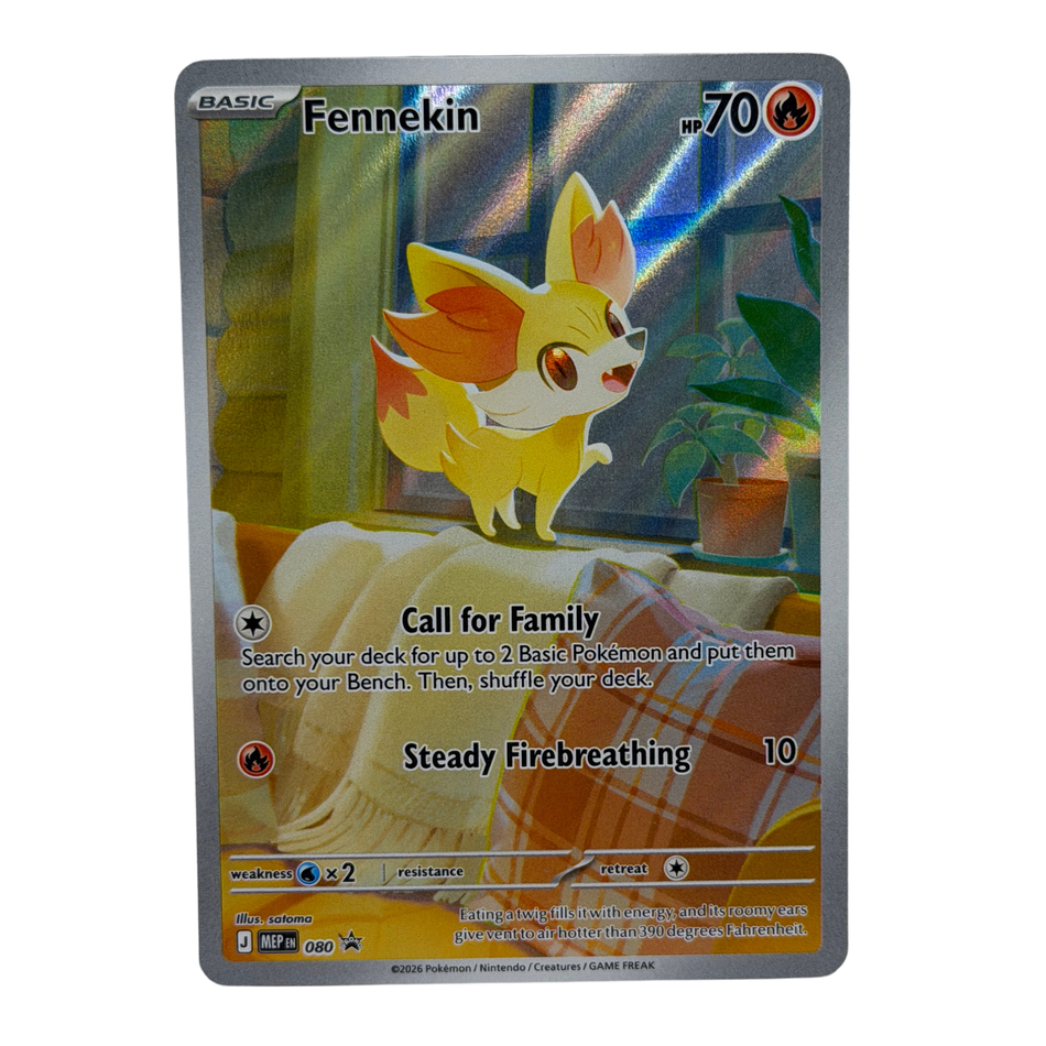 Pokemon TCG: Fennekin 080 Holo Promo ME: Mega Evolution Promo NM