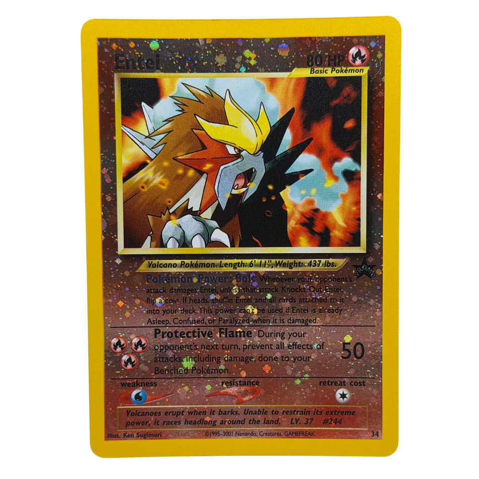 Pokemon TCG: Entei Movie 1999 Holo Black Star Promo #34 NM