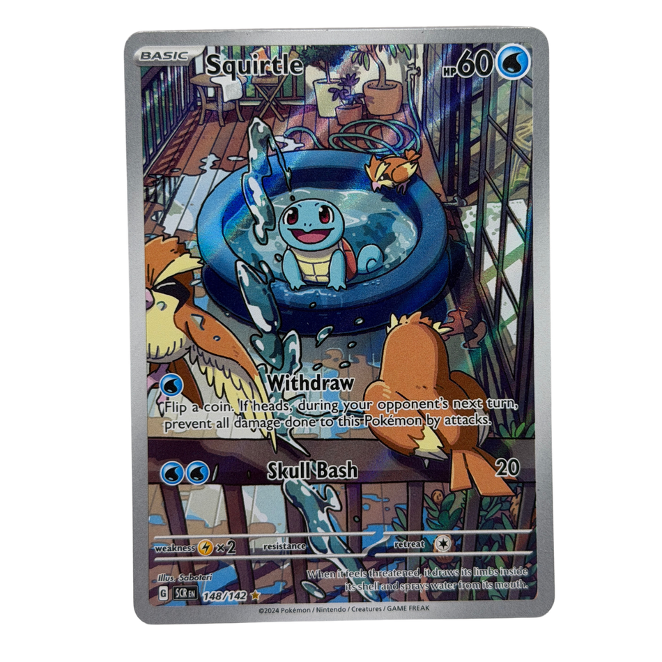 Pokemon TCG: Squirtle 148/142 Stellar Crown Illustration Rare NM