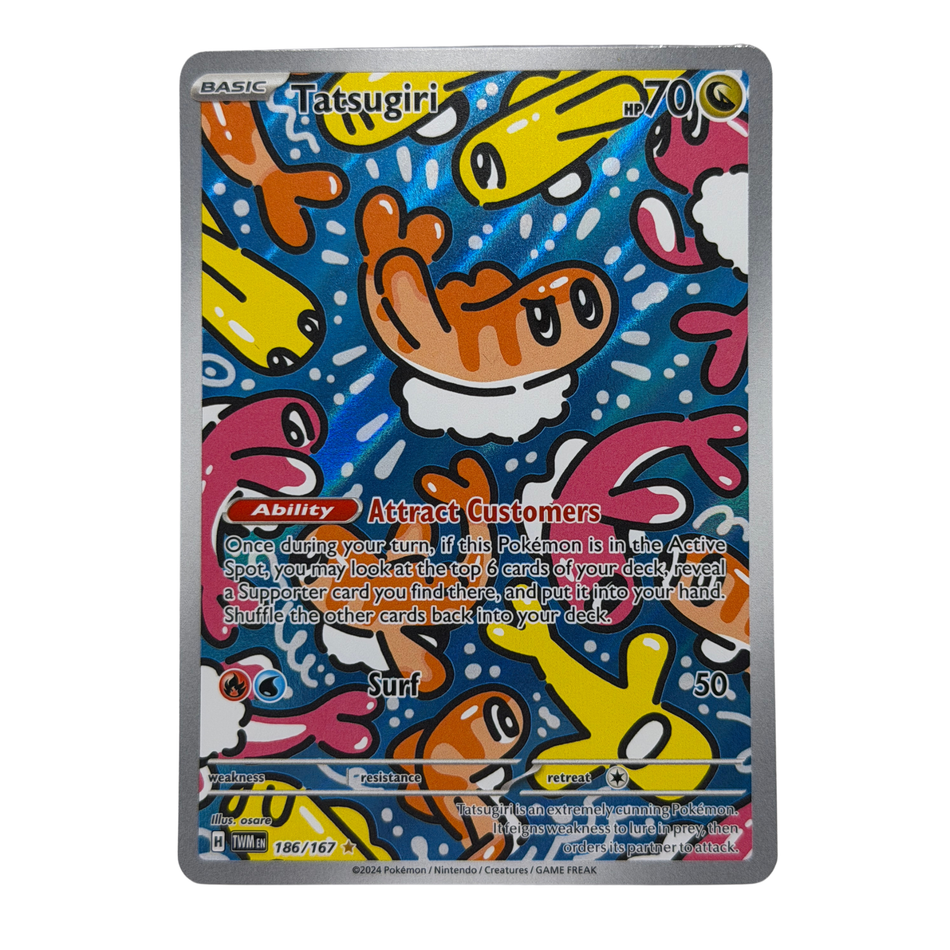 Pokemon TCG: Tatsugiri 186/167 Twilight Masquerade Illustration Rare Holo NM