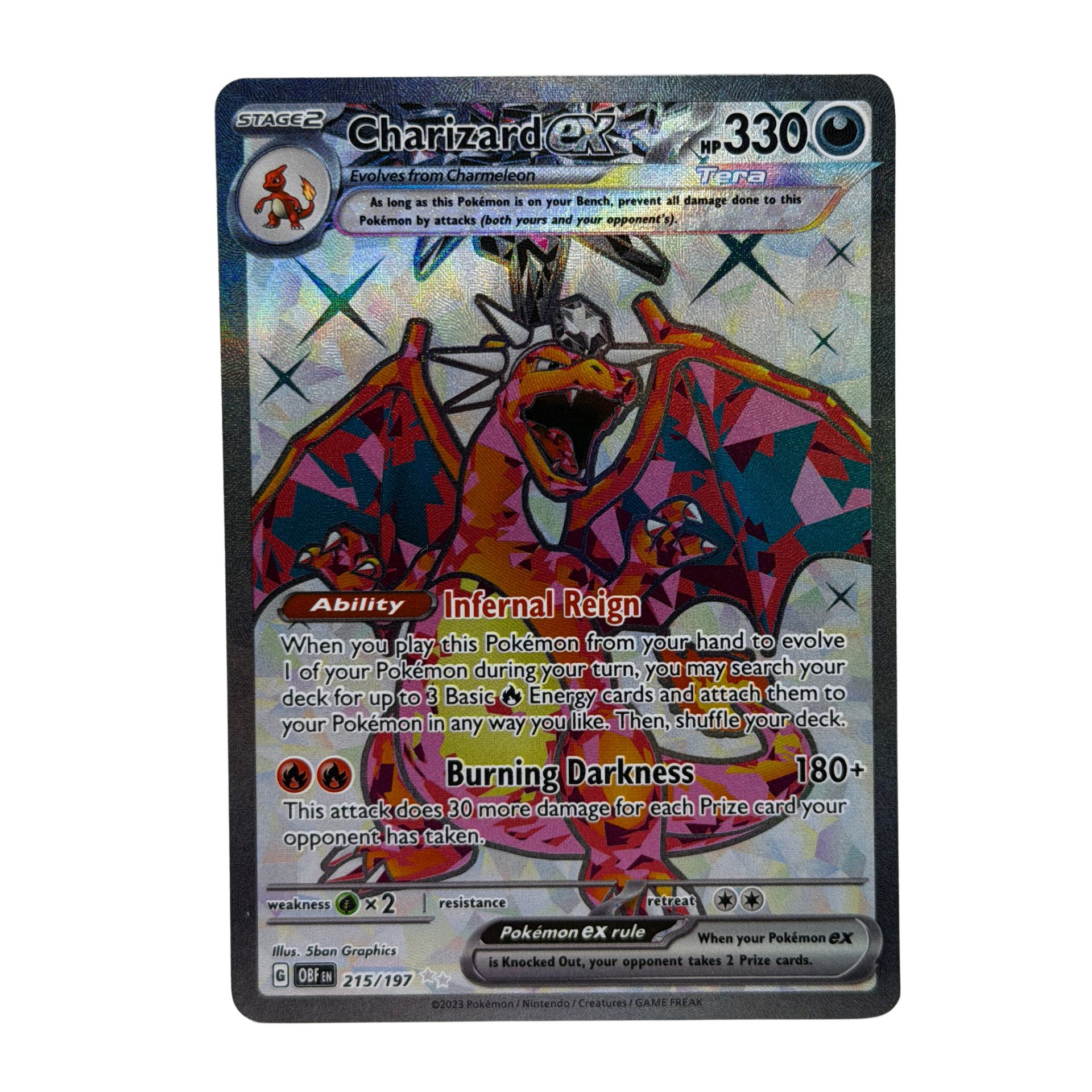 Pokemon TCG: Charizard ex 215/197 Obsidian Flames Holo Full Art NM – TheCardGuysLLC