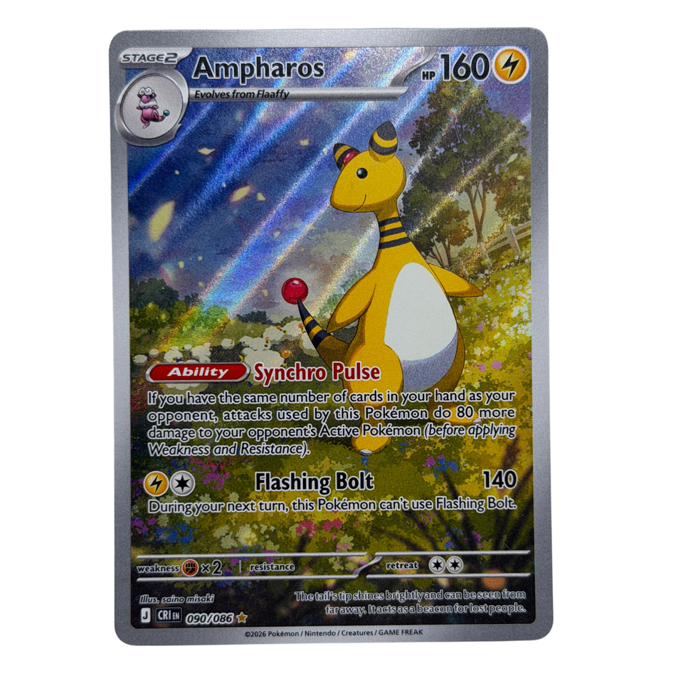Pokemon TCG: Ampharos Chaos Rising Illustration Rare 090/086 NM