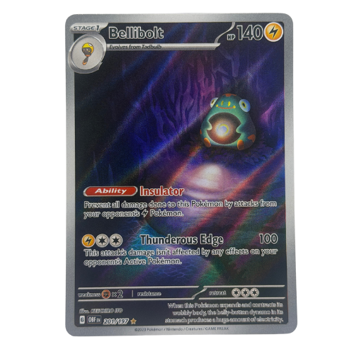 Pokemon TCG: Bellibolt 201/197 Obsidian Flames Illustration Rare Holo NM