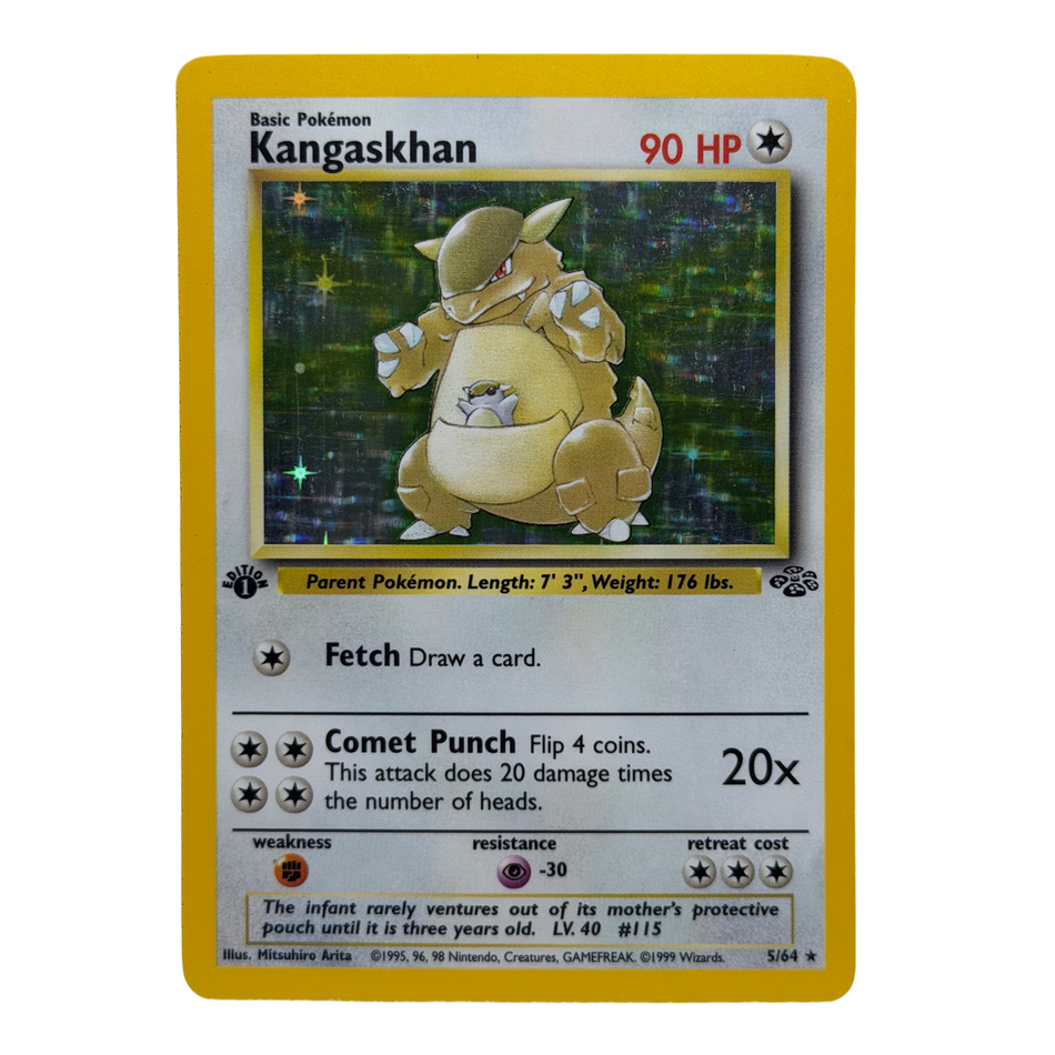 Pokemon TCG: Kangaskhan 5/64 1st Edition Holo Jungle Holo Rare LP/NM