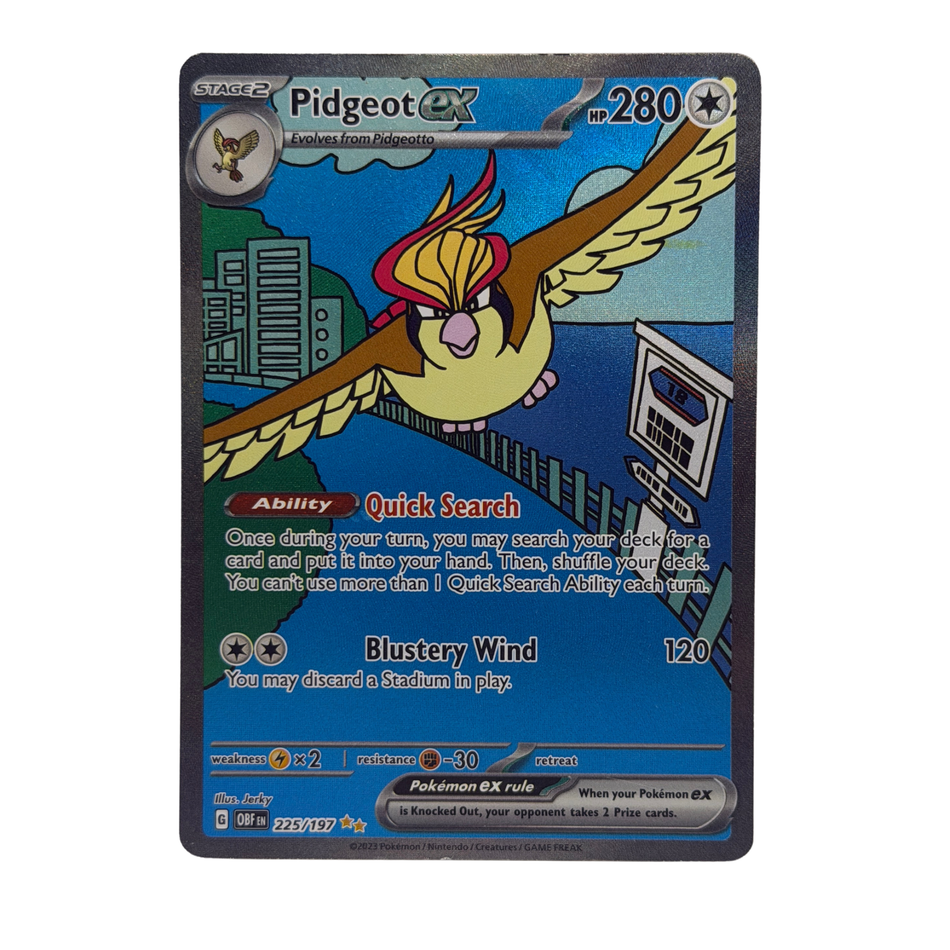 Pokemon TCG: Obsidian Flames Pidgeot EX 225/197 Special Illustration Rare NM