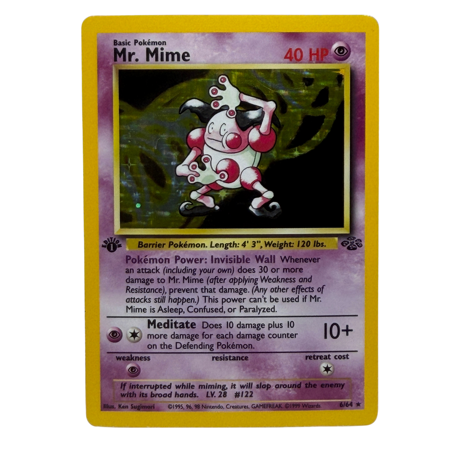 Pokémon TCG: Mr Mime 6/64 1st Edition Holo LP/NM