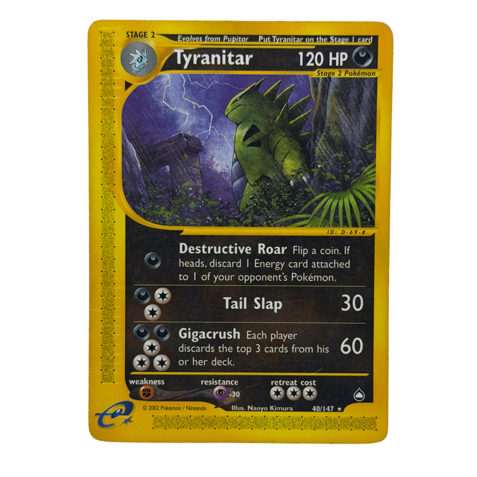 Pokémon TCG: Tyranitar 40/147 Aquapolis Non-Holo HP