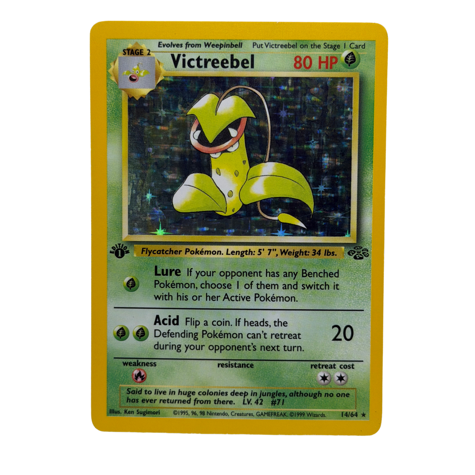 Pokémon TCG: Victreebel 14/64 1st Edition Holo NM