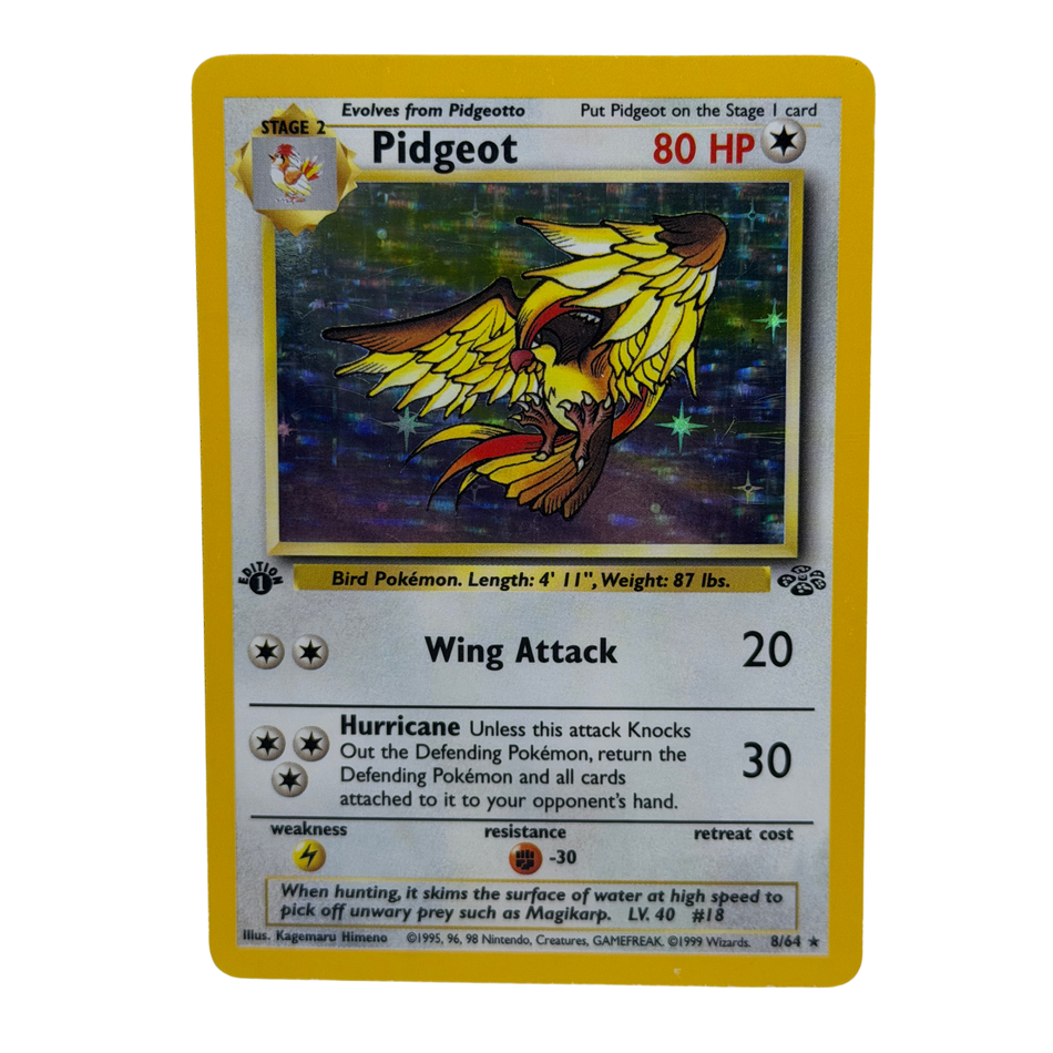 Pokémon TCG: Pidgeot 8/64 1st Edition Holo LP