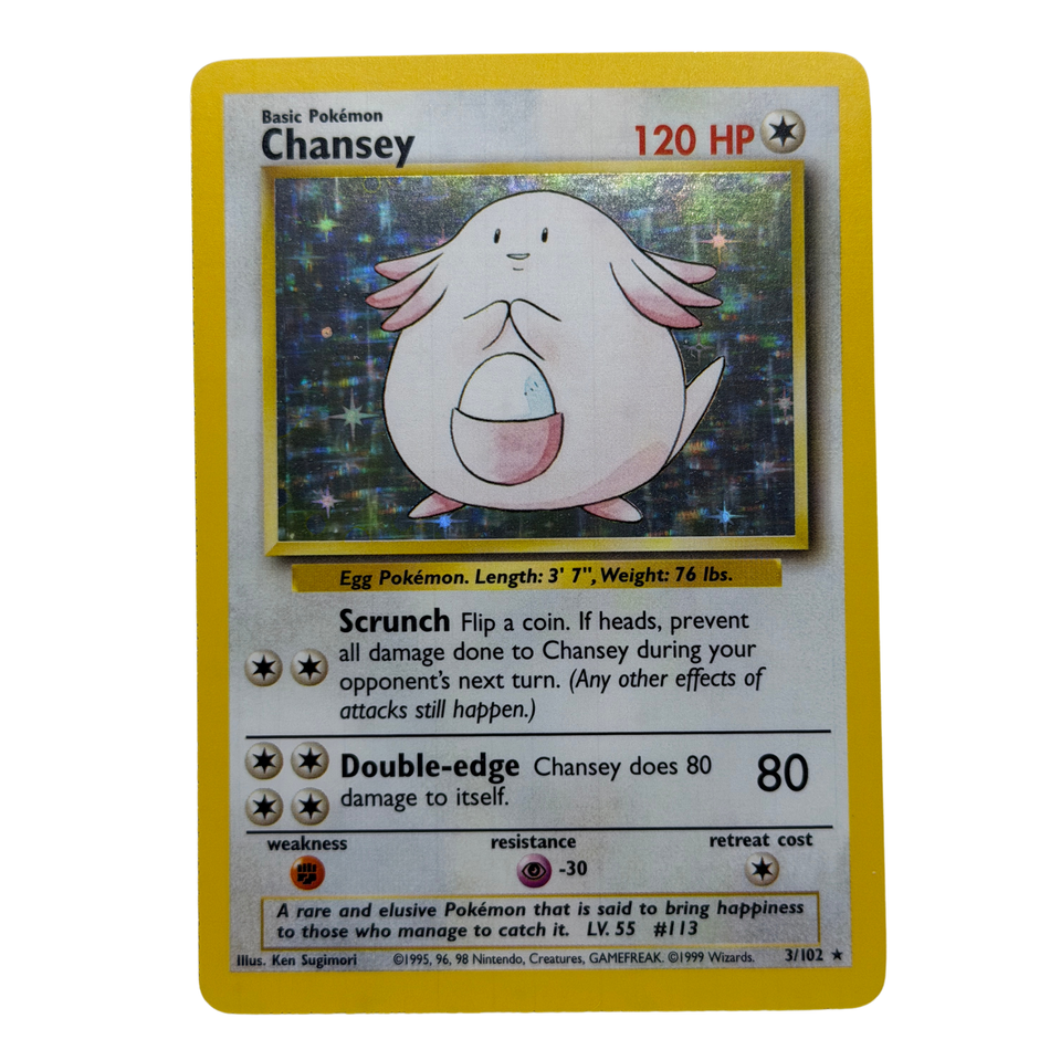 Pokémon TCG: Chansey 3/102 Base Set Holo NM
