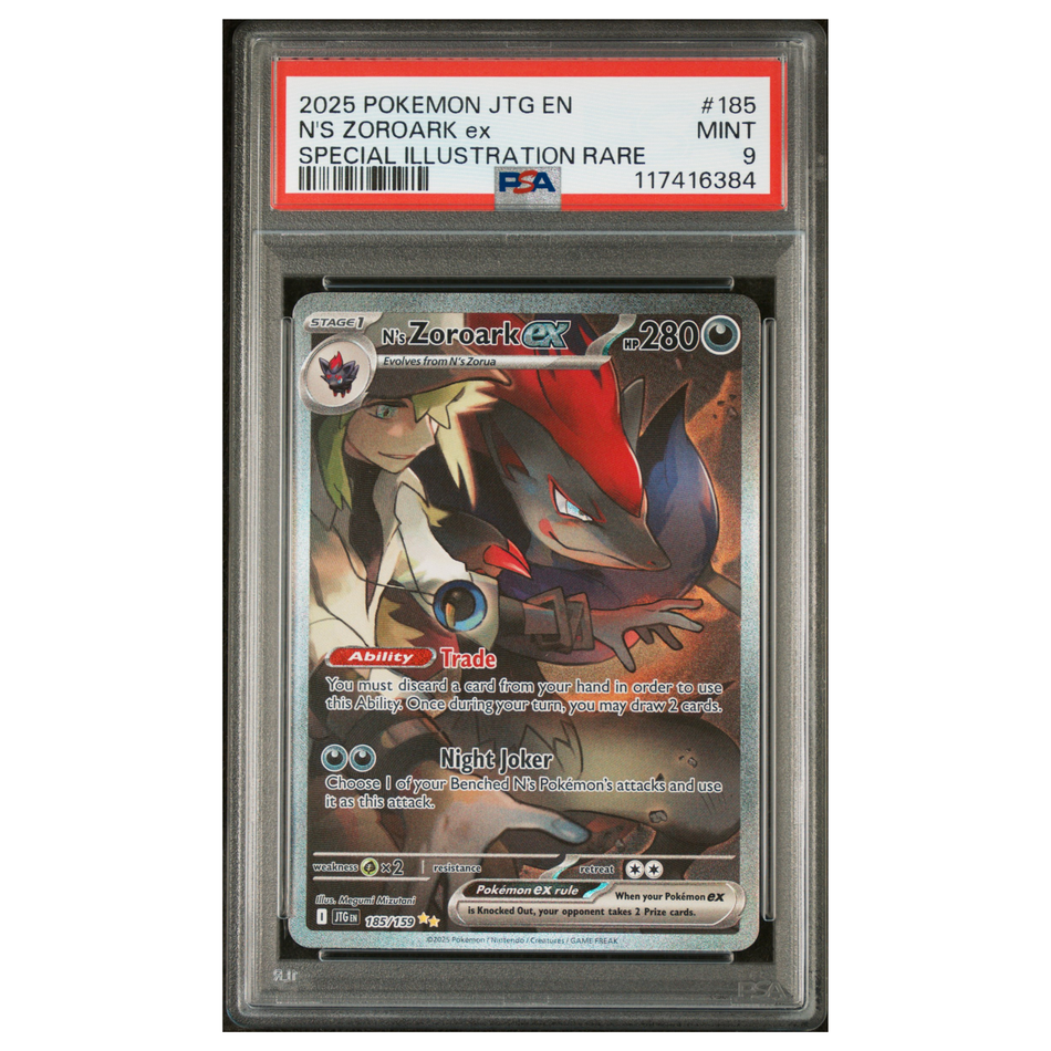 Pokemon TCG:  2025 N's Zoroark EX 185/159 Special Illustration Rare PSA 9