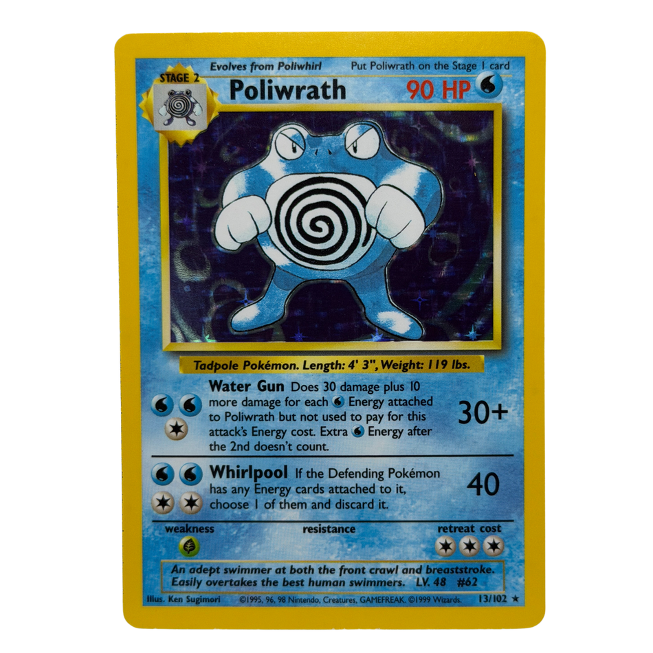 Pokémon TCG: Poliwrath 13/102 Base Set Holo NM