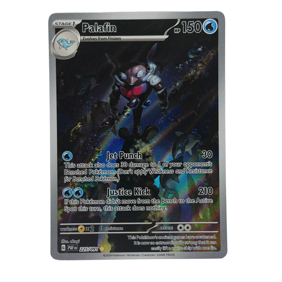Pokemon TCG: Palafin 225/091 Holo IR Paldean Fates NM